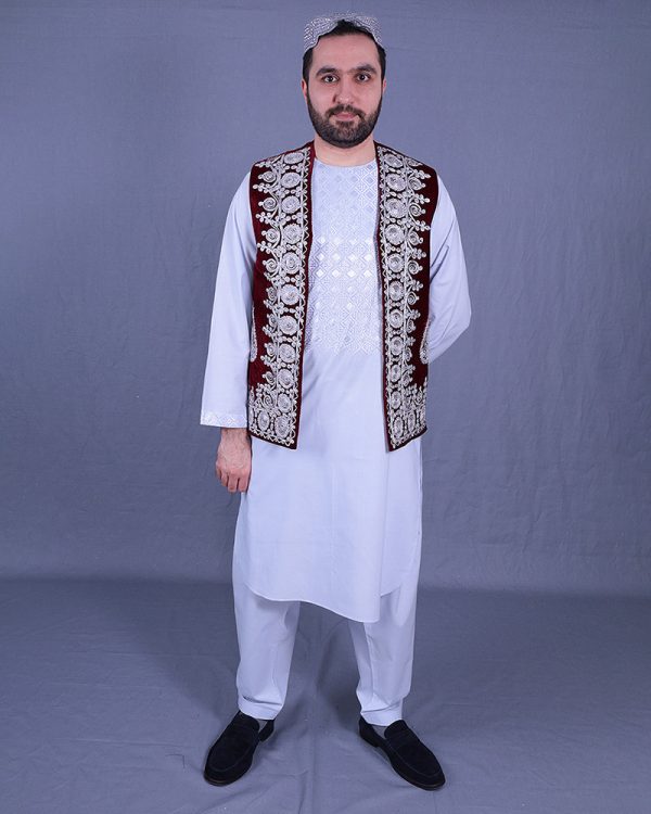 Afghanska herr kläder Afghanska traditionella klväst